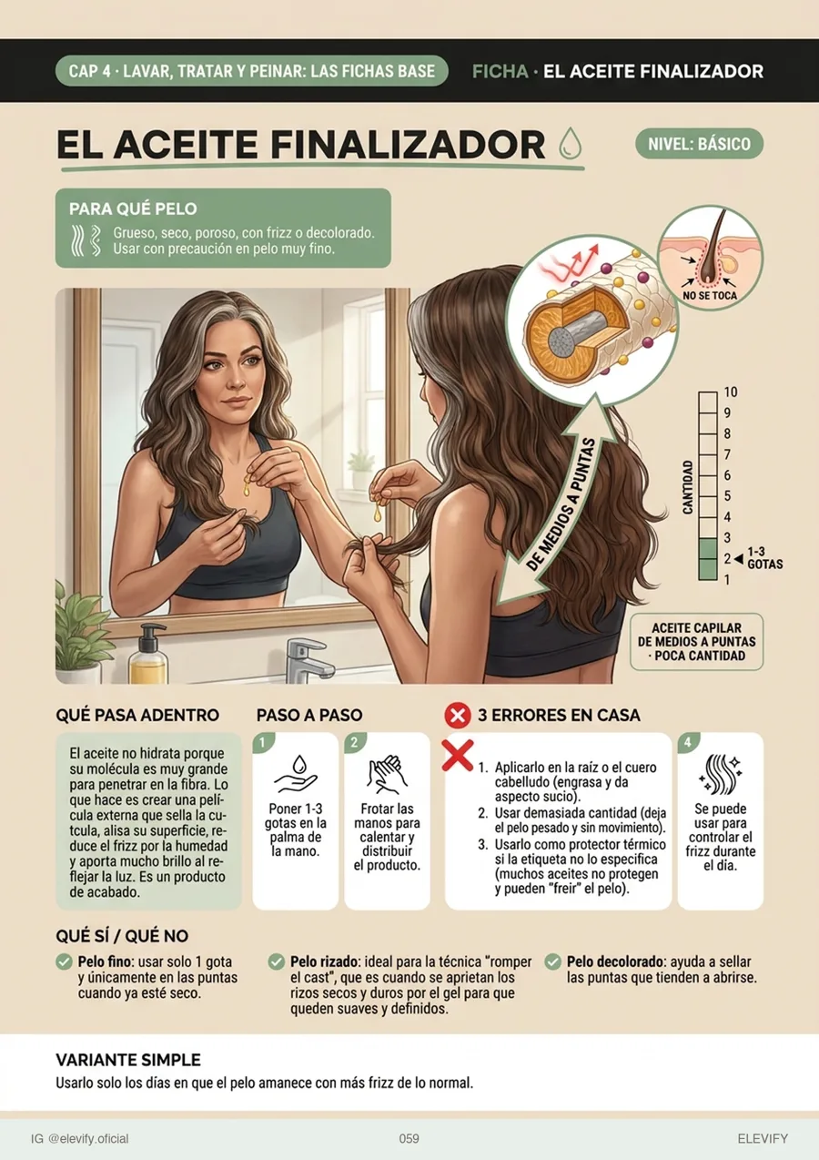 El aceite: en qué pelo sí y en cuál no